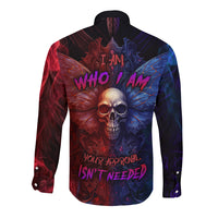I am Who I Am Your Approval Isn't Needed Long Sleeve Button Shirt - Wonder Print Shop