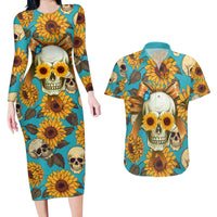 She Is Sunshine Mixed With A Little Hurricane Couples Matching Long Sleeve Bodycon Dress and Hawaiian Shirt - Wonder Print Shop