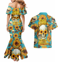 She Is Sunshine Mixed With A Little Hurricane Couples Matching Mermaid Dress and Hawaiian Shirt - Wonder Print Shop