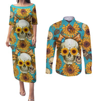 She Is Sunshine Mixed With A Little Hurricane Couples Matching Puletasi Dress and Long Sleeve Button Shirts - Wonder Print Shop