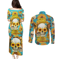 She Is Sunshine Mixed With A Little Hurricane Couples Matching Puletasi Dress and Long Sleeve Button Shirts - Wonder Print Shop