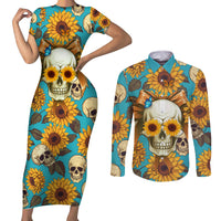 She Is Sunshine Mixed With A Little Hurricane Couples Matching Short Sleeve Bodycon Dress and Long Sleeve Button Shirts - Wonder Print Shop