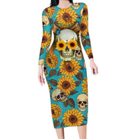 She Is Sunshine Mixed With A Little Hurricane Family Matching Long Sleeve Bodycon Dress and Hawaiian Shirt - Wonder Print Shop