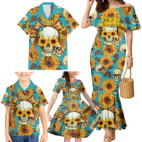 She Is Sunshine Mixed With A Little Hurricane Family Matching Mermaid Dress and Hawaiian Shirt - Wonder Print Shop