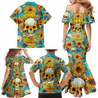 She Is Sunshine Mixed With A Little Hurricane Family Matching Mermaid Dress and Hawaiian Shirt - Wonder Print Shop