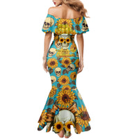 She Is Sunshine Mixed With A Little Hurricane Family Matching Mermaid Dress and Hawaiian Shirt - Wonder Print Shop