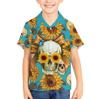 She Is Sunshine Mixed With A Little Hurricane Family Matching Off Shoulder Long Sleeve Dress and Hawaiian Shirt - Wonder Print Shop