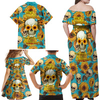 She Is Sunshine Mixed With A Little Hurricane Family Matching Off Shoulder Maxi Dress and Hawaiian Shirt - Wonder Print Shop