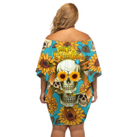 She Is Sunshine Mixed With A Little Hurricane Family Matching Off Shoulder Short Dress and Hawaiian Shirt - Wonder Print Shop