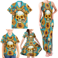 She Is Sunshine Mixed With A Little Hurricane Family Matching Tank Maxi Dress and Hawaiian Shirt - Wonder Print Shop