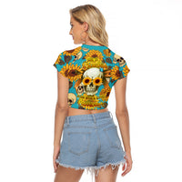 She Is Sunshine Mixed With A Little Hurricane Raglan Cropped T Shirt - Wonder Print Shop