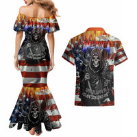 America Live It Love it Or Get the Hell Out Couples Matching Mermaid Dress and Hawaiian Shirt - Wonder Print Shop