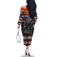 America Live It Love it Or Get the Hell Out Family Matching Off Shoulder Long Sleeve Dress and Hawaiian Shirt - Wonder Print Shop