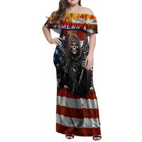 America Live It Love it Or Get the Hell Out Family Matching Off Shoulder Maxi Dress and Hawaiian Shirt - Wonder Print Shop