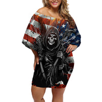 America Live It Love it Or Get the Hell Out Family Matching Off Shoulder Short Dress and Hawaiian Shirt - Wonder Print Shop