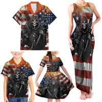America Live It Love it Or Get the Hell Out Family Matching Tank Maxi Dress and Hawaiian Shirt - Wonder Print Shop