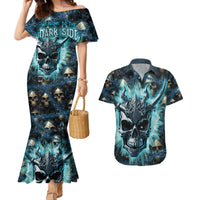 Welcome To The Dark Side Couples Matching Mermaid Dress and Hawaiian Shirt - Wonder Print Shop