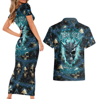Welcome To The Dark Side Couples Matching Short Sleeve Bodycon Dress and Hawaiian Shirt - Wonder Print Shop