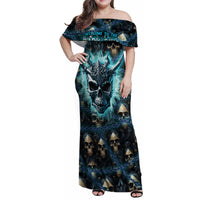 Welcome To The Dark Side Family Matching Off Shoulder Maxi Dress and Hawaiian Shirt - Wonder Print Shop