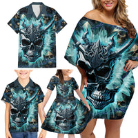 Welcome To The Dark Side Family Matching Off Shoulder Short Dress and Hawaiian Shirt - Wonder Print Shop