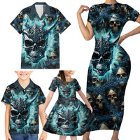 Welcome To The Dark Side Family Matching Short Sleeve Bodycon Dress and Hawaiian Shirt - Wonder Print Shop