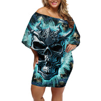 Welcome To The Dark Side Off Shoulder Short Dress - Wonder Print Shop