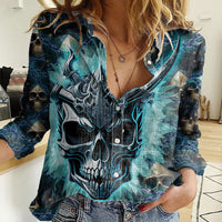 Welcome To The Dark Side Women Casual Shirt - Wonder Print Shop