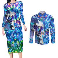 Be Careful Who You F Over Some Of Us F Back Couples Matching Long Sleeve Bodycon Dress and Long Sleeve Button Shirts - Wonder Print Shop