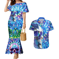 Be Careful Who You F Over Some Of Us F Back Couples Matching Mermaid Dress and Hawaiian Shirt - Wonder Print Shop