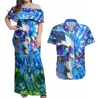 Be Careful Who You F Over Some Of Us F Back Couples Matching Off Shoulder Maxi Dress and Hawaiian Shirt - Wonder Print Shop