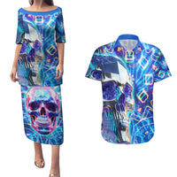 Be Careful Who You F Over Some Of Us F Back Couples Matching Puletasi Dress and Hawaiian Shirt - Wonder Print Shop