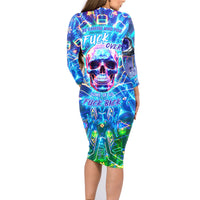 Be Careful Who You F Over Some Of Us F Back Family Matching Long Sleeve Bodycon Dress and Hawaiian Shirt - Wonder Print Shop