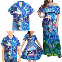 Be Careful Who You F Over Some Of Us F Back Family Matching Off Shoulder Maxi Dress and Hawaiian Shirt - Wonder Print Shop