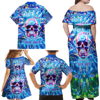 Be Careful Who You F Over Some Of Us F Back Family Matching Off Shoulder Maxi Dress and Hawaiian Shirt - Wonder Print Shop