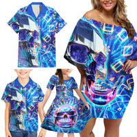Be Careful Who You F Over Some Of Us F Back Family Matching Off Shoulder Short Dress and Hawaiian Shirt - Wonder Print Shop