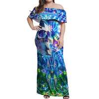 Be Careful Who You F Over Some Of Us F Back Off Shoulder Maxi Dress - Wonder Print Shop