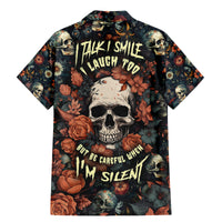 I Talk I Smile I Laugh Too But Be Care Ful When I'm Silent Family Matching Mermaid Dress and Hawaiian Shirt - Wonder Print Shop