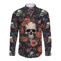 I Talk I Smile I Laugh Too But Be Care Ful When I'm Silent Long Sleeve Button Shirt - Wonder Print Shop