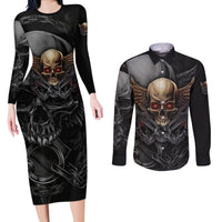 People Give Me The Creep Couples Matching Long Sleeve Bodycon Dress and Long Sleeve Button Shirts - Wonder Print Shop