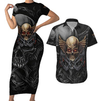 People Give Me The Creep Couples Matching Short Sleeve Bodycon Dress and Hawaiian Shirt - Wonder Print Shop