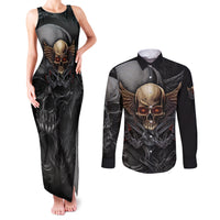 People Give Me The Creep Couples Matching Tank Maxi Dress and Long Sleeve Button Shirts - Wonder Print Shop