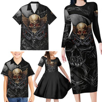 People Give Me The Creep Family Matching Long Sleeve Bodycon Dress and Hawaiian Shirt - Wonder Print Shop
