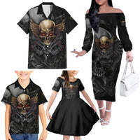People Give Me The Creep Family Matching Off Shoulder Long Sleeve Dress and Hawaiian Shirt - Wonder Print Shop