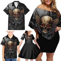 People Give Me The Creep Family Matching Off Shoulder Short Dress and Hawaiian Shirt - Wonder Print Shop