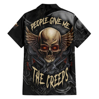 People Give Me The Creep Family Matching Off Shoulder Short Dress and Hawaiian Shirt - Wonder Print Shop