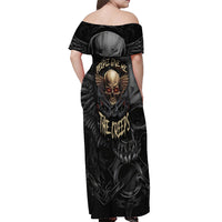 People Give Me The Creep Off Shoulder Maxi Dress - Wonder Print Shop