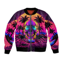 Foreuer Chasing Sunsets Skull Bomber Jacket - Wonder Print Shop