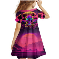 Foreuer Chasing Sunsets Skull Family Matching Mermaid Dress and Hawaiian Shirt - Wonder Print Shop