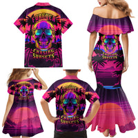 Foreuer Chasing Sunsets Skull Family Matching Mermaid Dress and Hawaiian Shirt - Wonder Print Shop