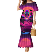 Foreuer Chasing Sunsets Skull Family Matching Mermaid Dress and Hawaiian Shirt - Wonder Print Shop